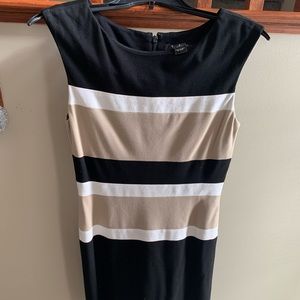 White House Black Market Colorblock Sheath Dress Size 2